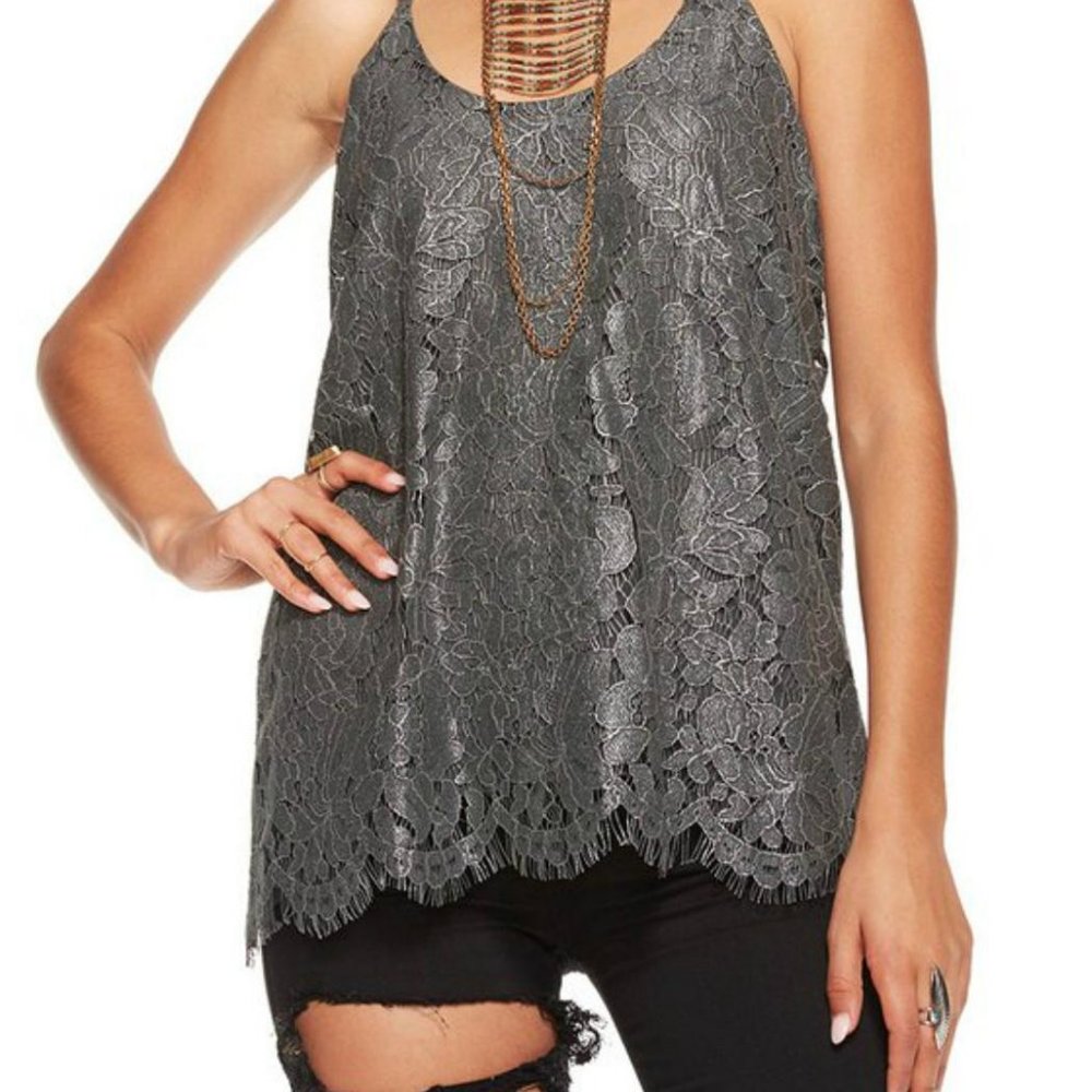 Chaser Lace Cami Gray